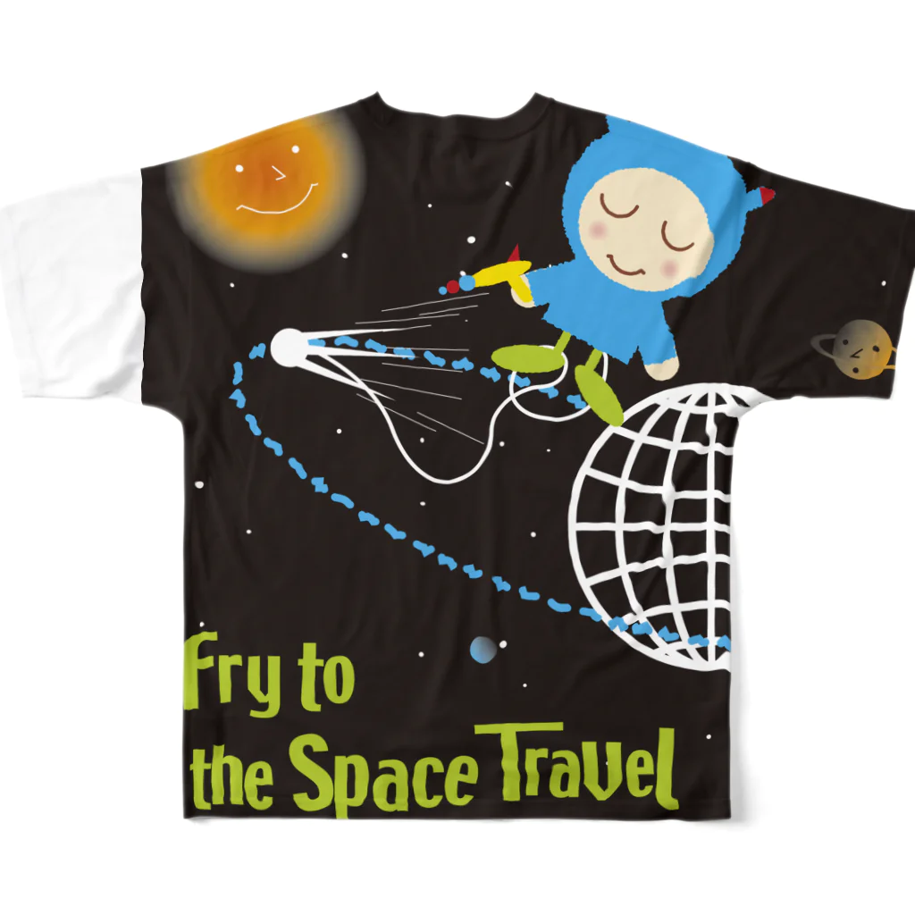 ファンシーファミリーファンタジーのスペース・ベイビー All-Over Print T-Shirt :back