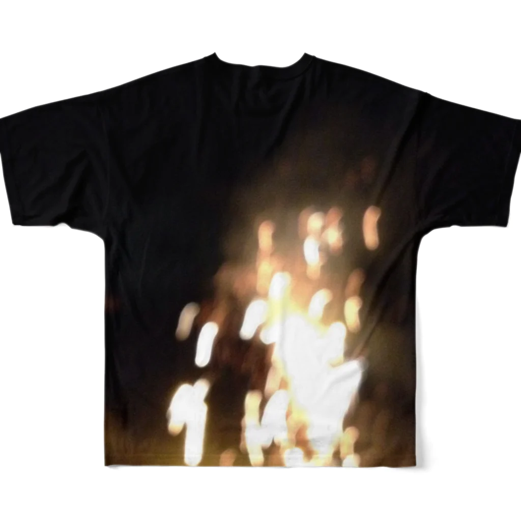 喫茶☕️横縞の花火とあの子 フルグラフィックTシャツの背面