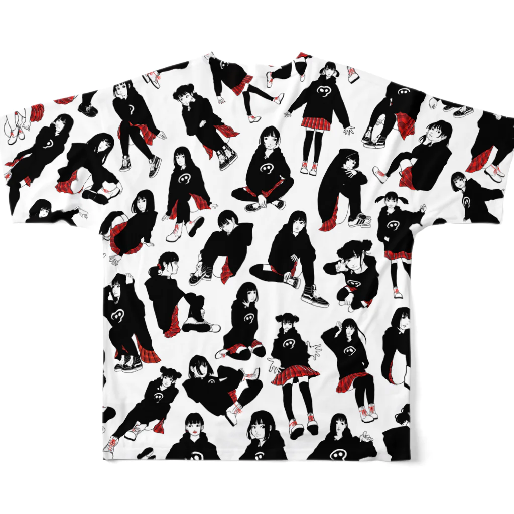 kozi69之SUZURIの赤チェック革命 All-Over Print T-Shirt :back