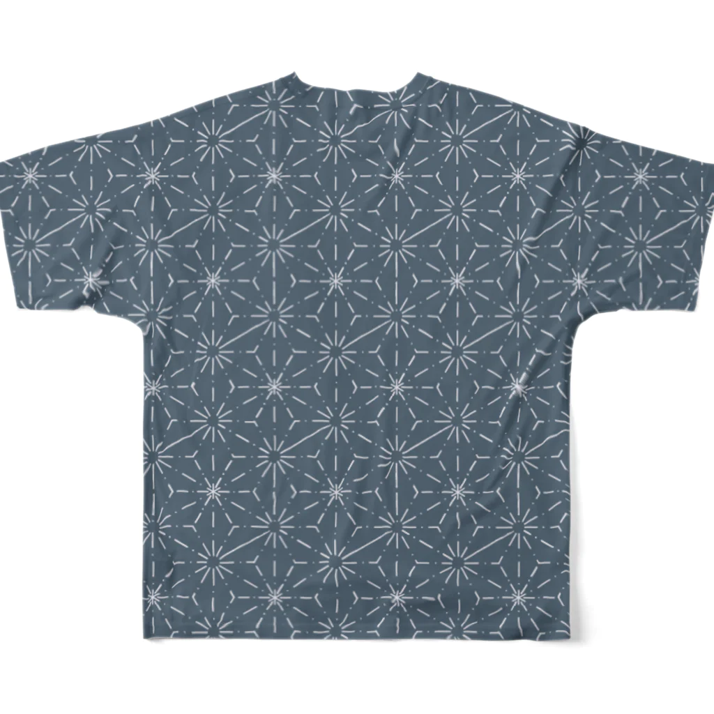 usagiの麻の葉模様 All-Over Print T-Shirt :back
