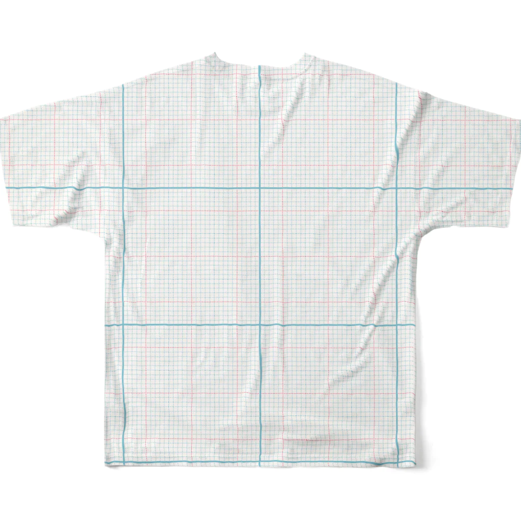 ミニマルコのお店のあの時の方眼紙 All-Over Print T-Shirt :back