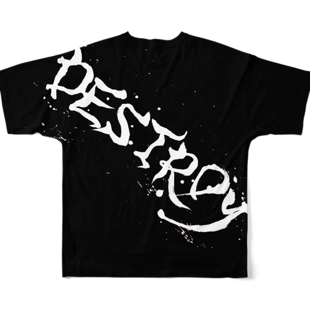 Lunatic MOONのDESTROY フルグラフィックTシャツの背面