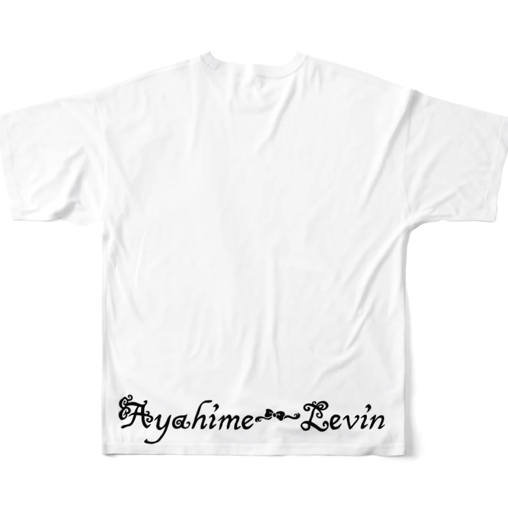 綾姫のキラキラショップの綾姫＆レヴィンのフルグラTシャツ All-Over Print T-Shirt :back