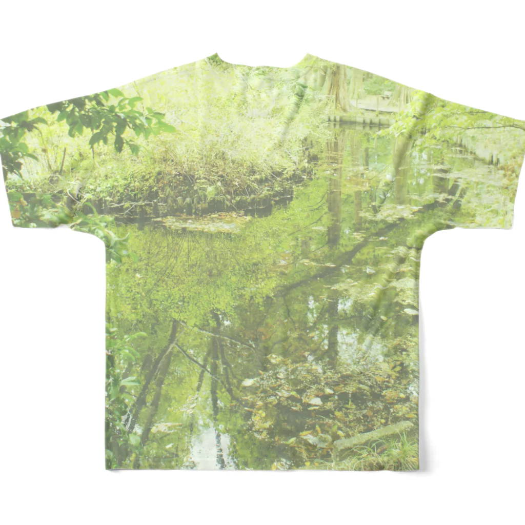わかば屋さんのgreen green All-Over Print T-Shirt :back