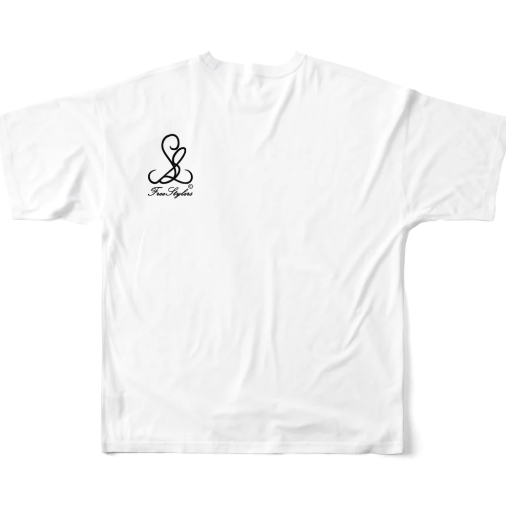 FreeStylersの【FreeStylers】 girl beachside フルグラフィックTシャツの背面