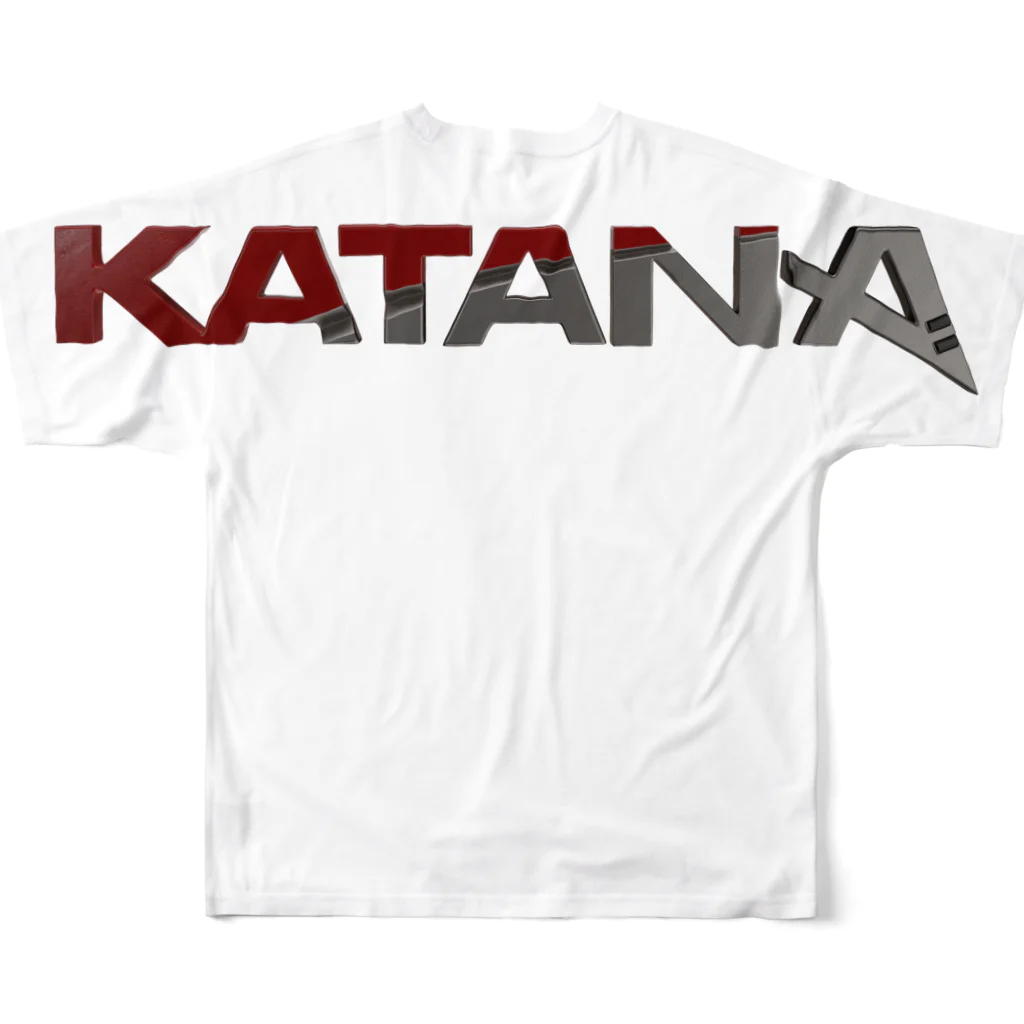 タカムラサキキリンのGSX_KATANAカタナ刀 フルグラフィックTシャツの背面