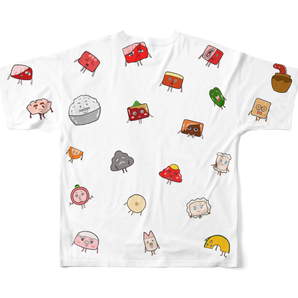 ニクいよっ！カルビくんのカルビくんたち大集合 All-Over Print T-Shirt :back