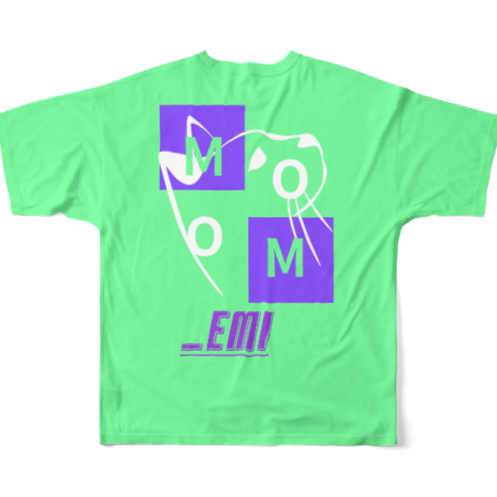 momo_emiのmomo_emi ロゴグッズ All-Over Print T-Shirt :back