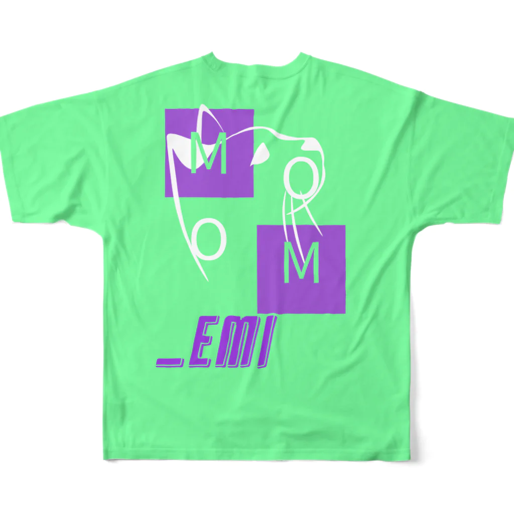 momo_emiのmomo_emi ロゴグッズ② フルグラフィックTシャツの背面