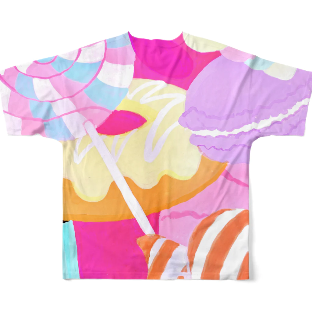 ぬとゐ＝kayoのsweets drug(XL推奨) フルグラフィックTシャツの背面