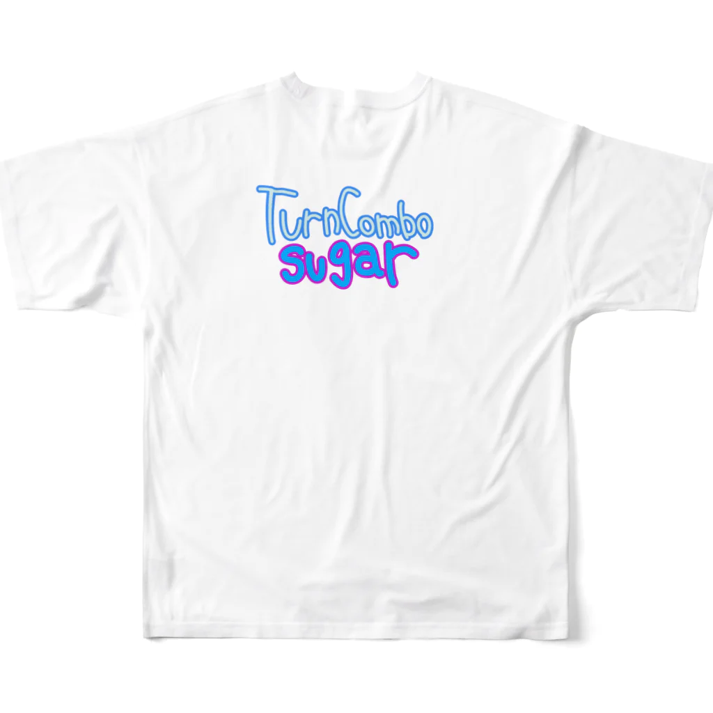 sugar2turncomboのjumpin'jap one  フルグラフィックTシャツの背面