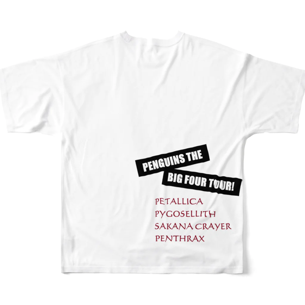 ヤママユ(ヤママユ・ペンギイナ)のPENGUINS THE BIG FOUR LIVE! All-Over Print T-Shirt :back