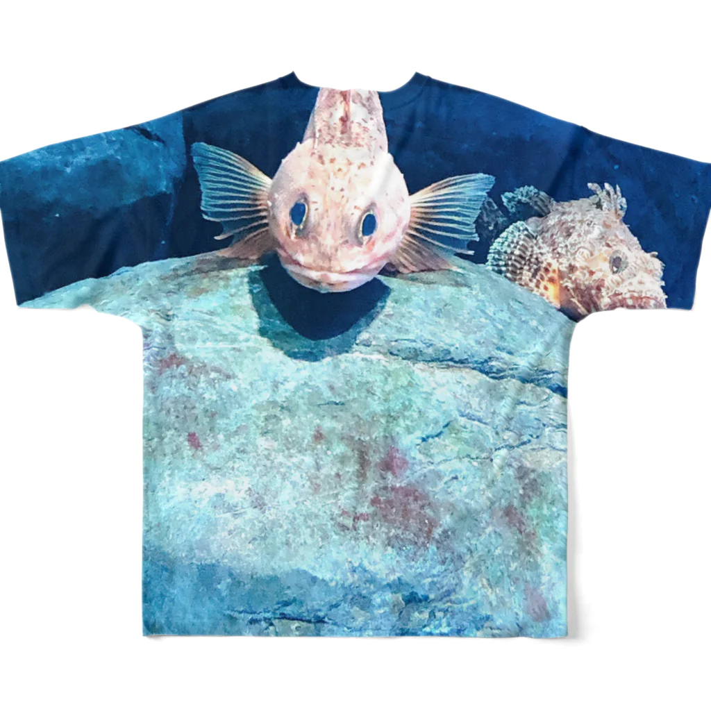MedicalKUNの鮮やか★魚★深海★癒し★熱帯魚★リラックス！ フルグラフィックTシャツの背面