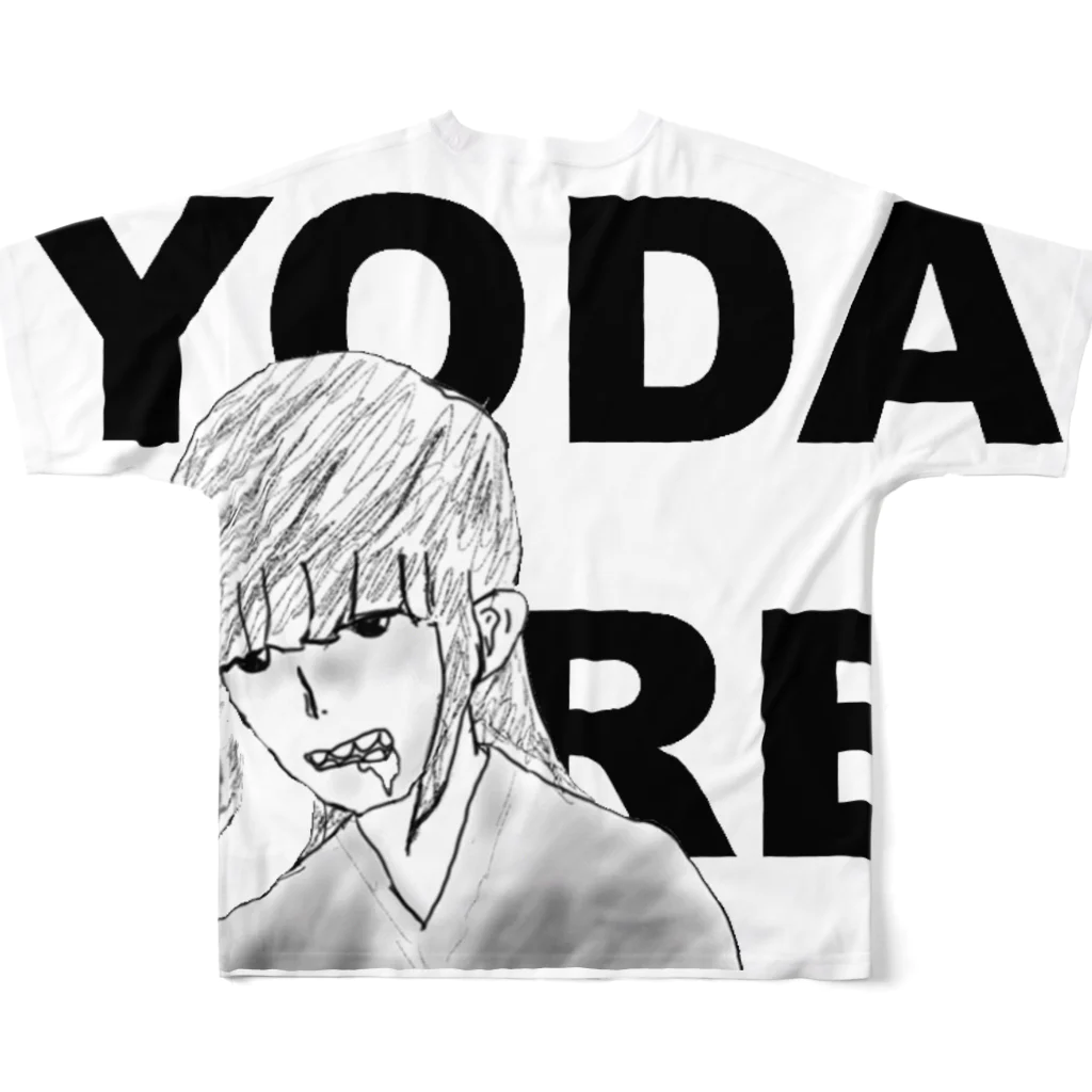 MARUIのYODARE フルグラフィックTシャツの背面