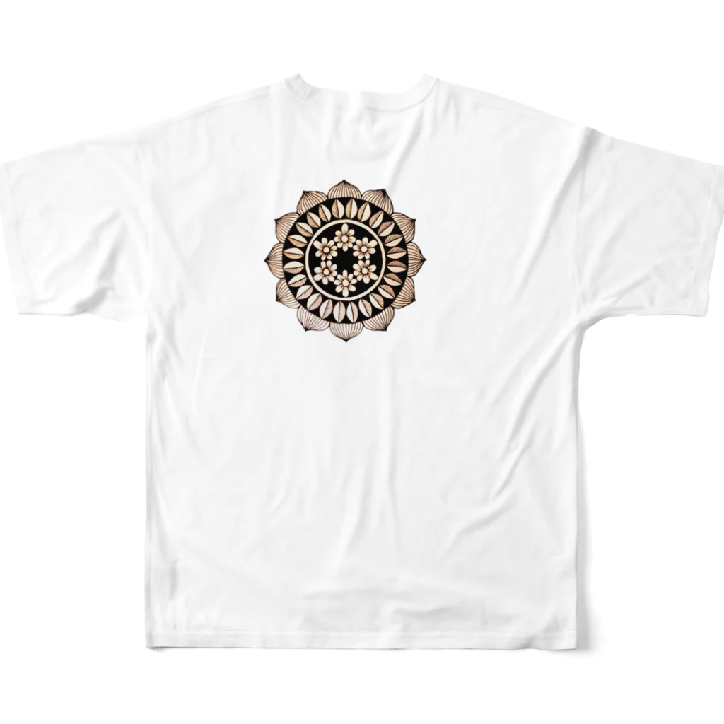 Mandala-Kissの曼荼羅新デザイン商品⭐️ フルグラフィックTシャツの背面