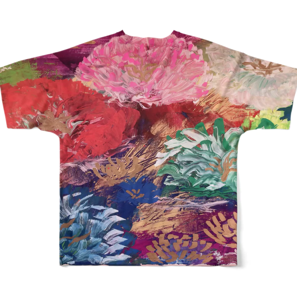 Ukaのパパラチア（蓮の花） フルグラフィックTシャツの背面
