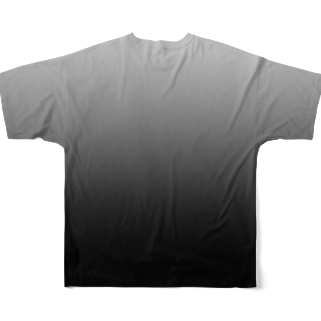 ぽぬぞぬのグラデーション  Expressionless Space All-Over Print T-Shirt :back