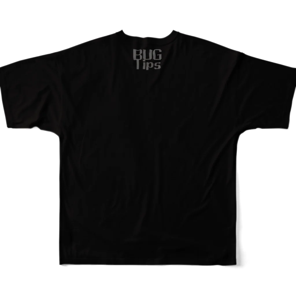 BugTipsのBigBarMan フルグラフィックTシャツの背面