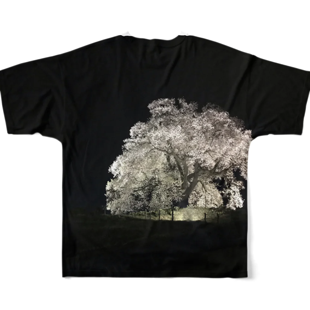 月華の夜桜 フルグラフィックTシャツの背面