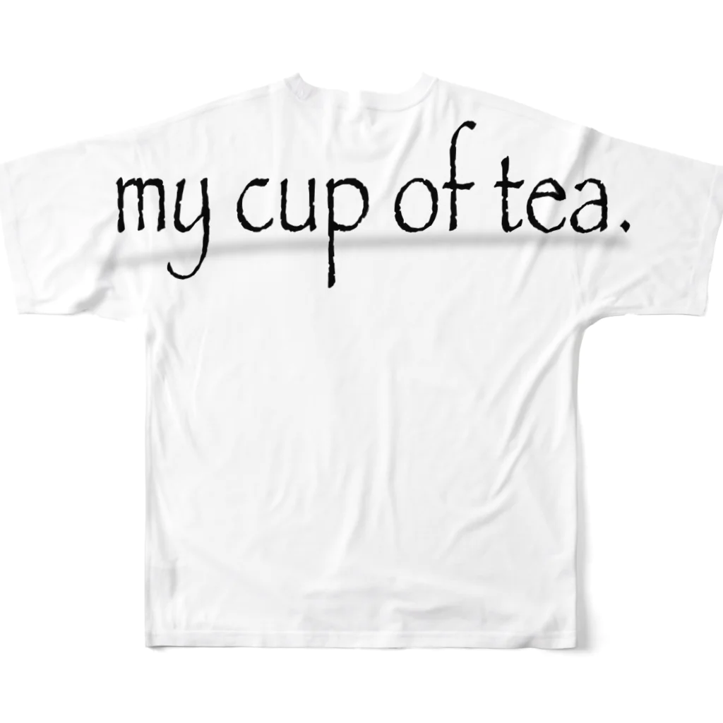 okiniのmy cup of tea. 풀그래픽 티셔츠の背面