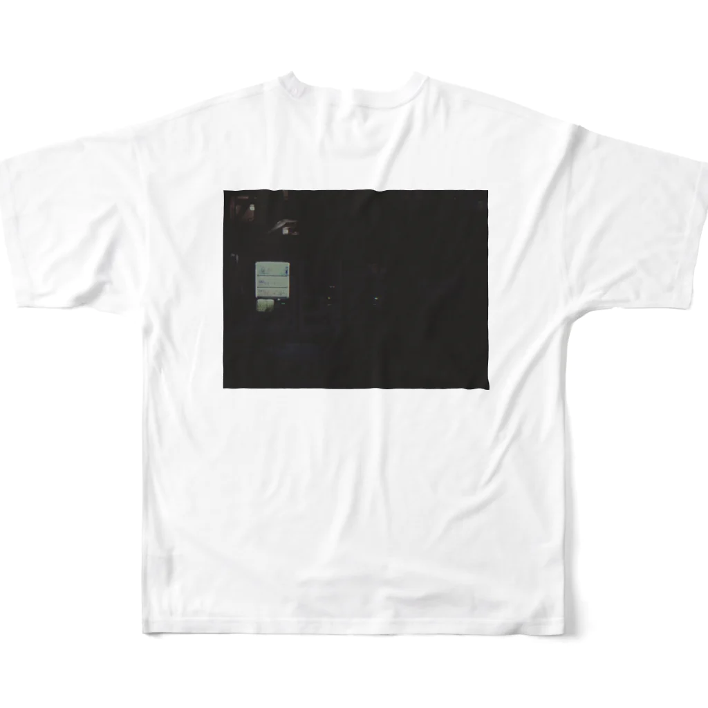 湿度文学。の深夜の自動販売機。 All-Over Print T-Shirt :back