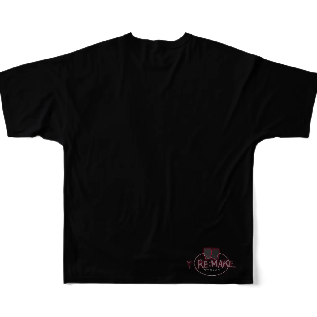 ユーリメイクのお店のY_RE:MAKE。ネオンカラーT All-Over Print T-Shirt :back
