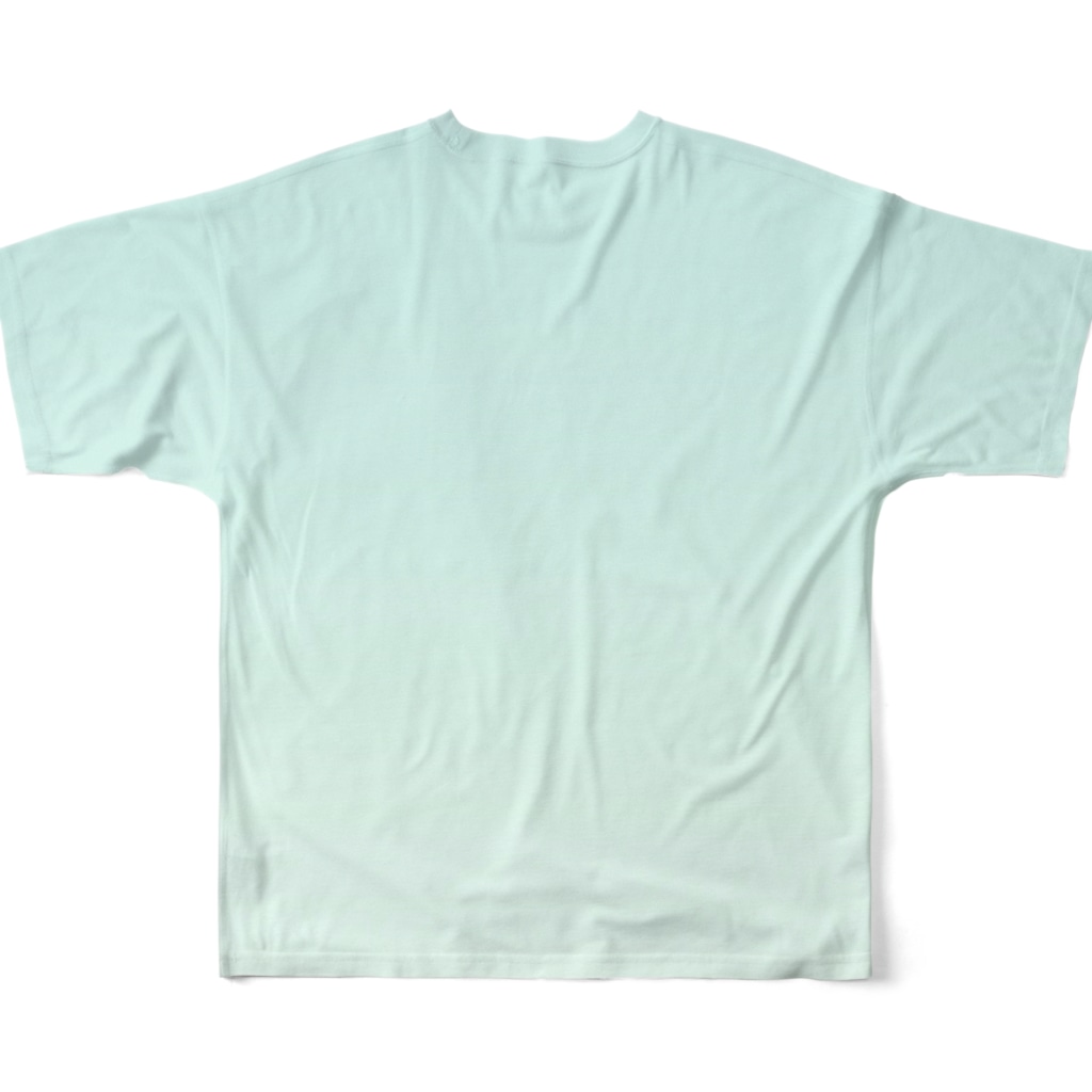 ぽぬぞぬのグラデーション Hand-Riding Neptune All-Over Print T-Shirt :back