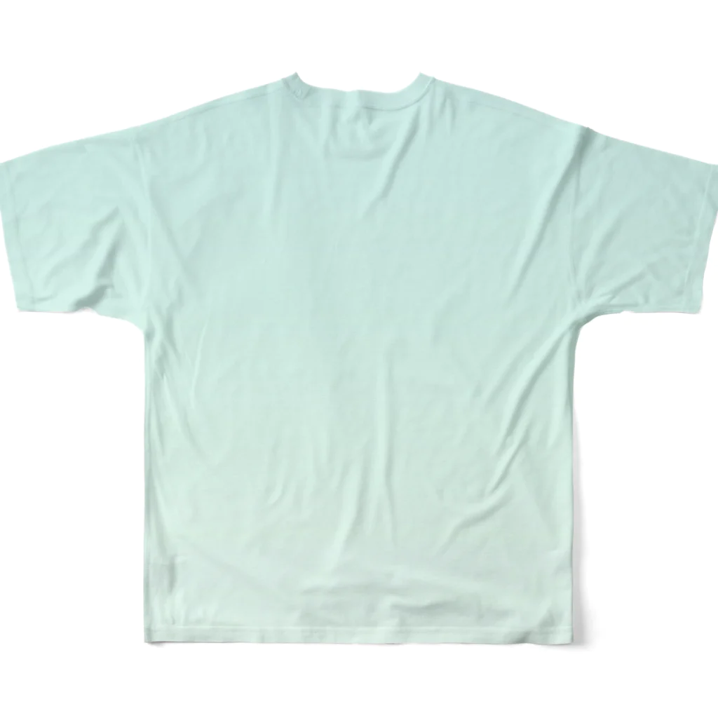 ぽぬぞぬのグラデーション Hand-Riding Neptune All-Over Print T-Shirt :back