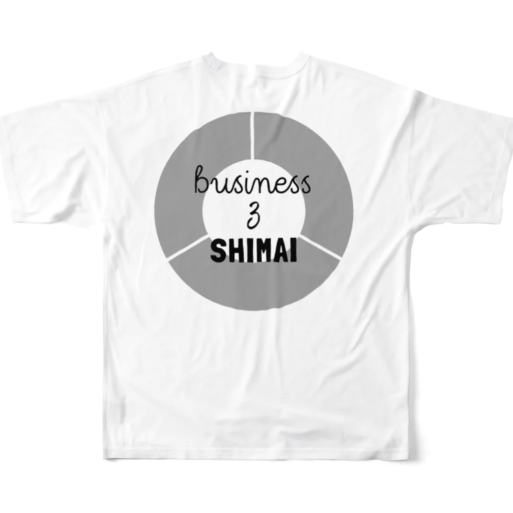 えみe-TIMEのビジネス3シマイ　丸デザイン All-Over Print T-Shirt :back