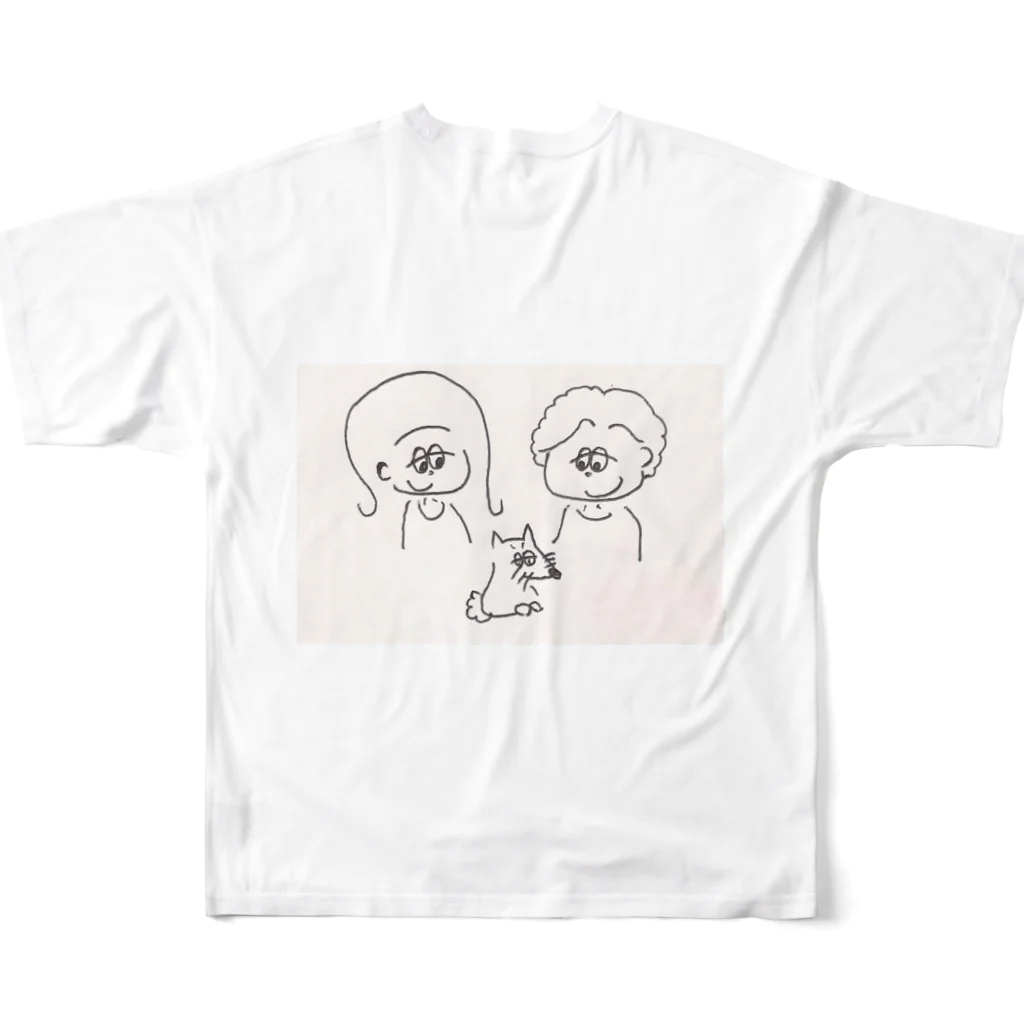 まちのいぬとカップル All-Over Print T-Shirt :back
