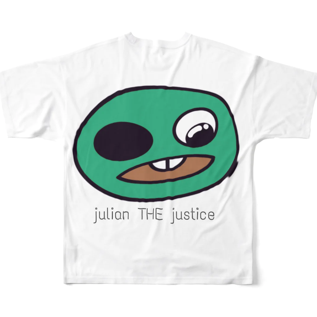 julianTHEjusticeのI gave up for a day フルグラフィックTシャツの背面