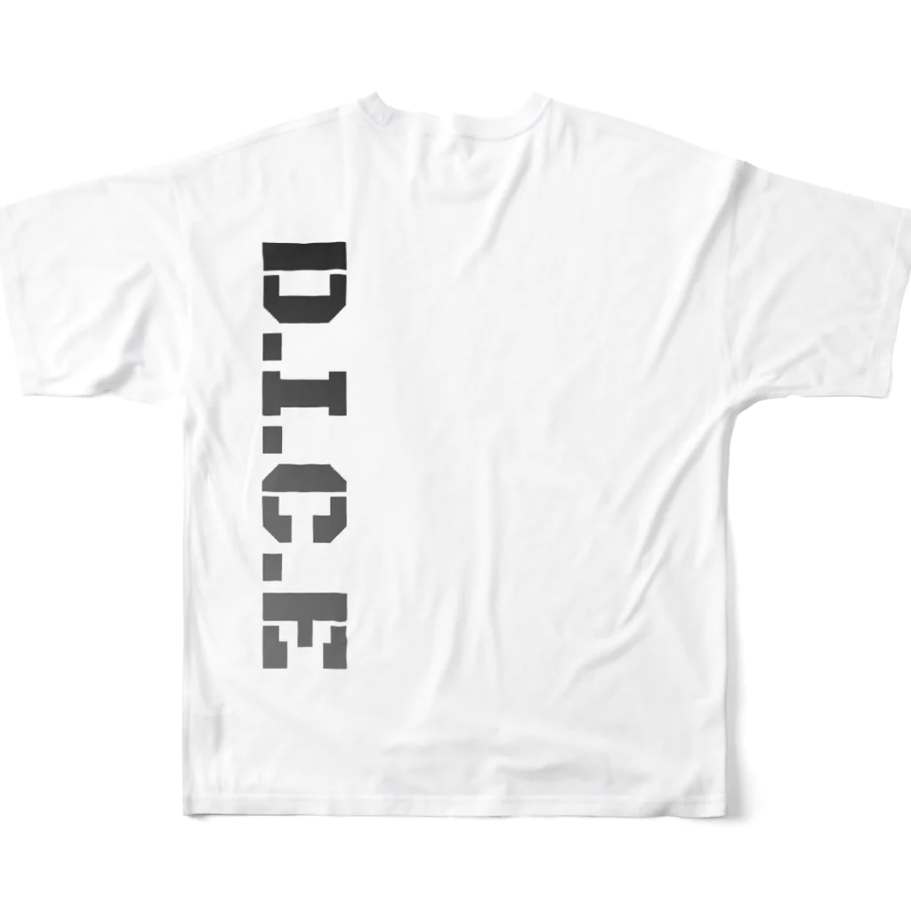 DICEのD.I.C.E フルグラフィックTシャツの背面