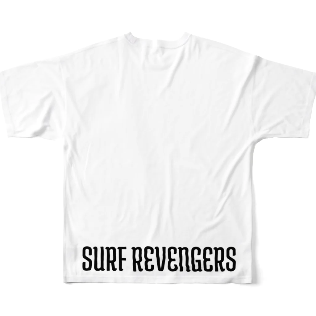 biteするならフィッシュワークのサーフ　リベンジャーズ All-Over Print T-Shirt :back