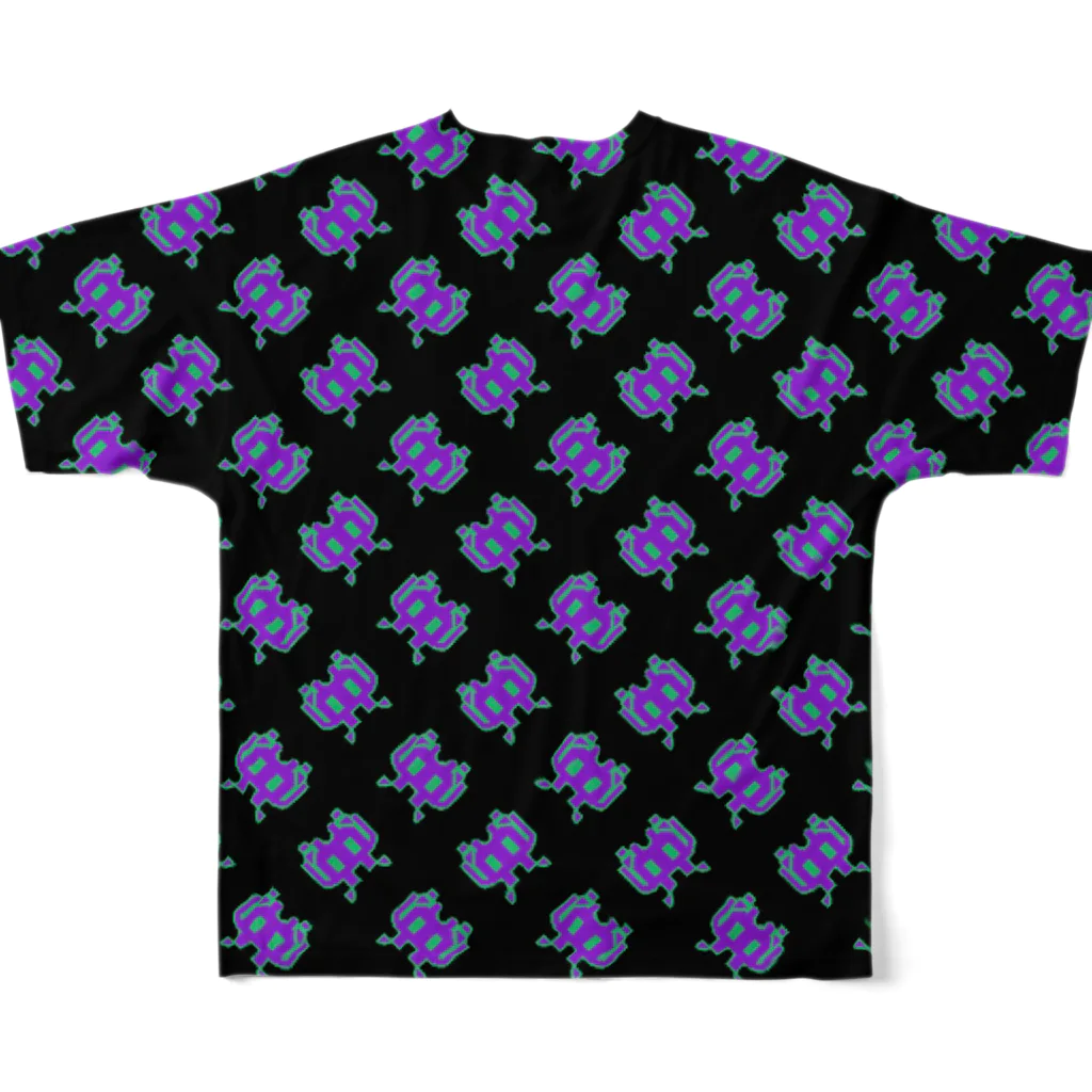 汀のCheap Alien 黒 All-Over Print T-Shirt :back