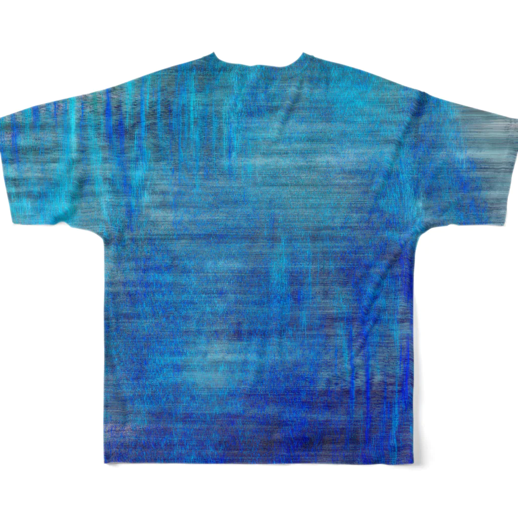 水草のBlue All-Over Print T-Shirt :back