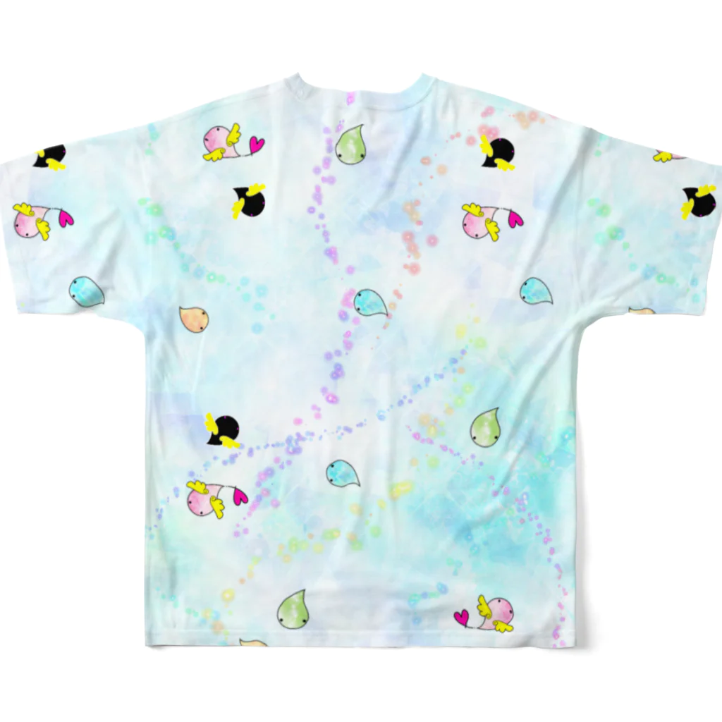 1℃⑥8〜わんど☆ろくまる屋の踊るロクマル All-Over Print T-Shirt :back