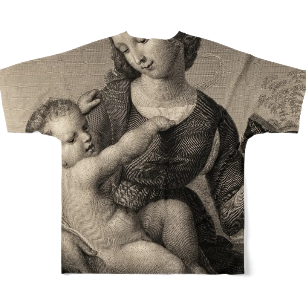 J. Jeffery Print Galleryの母子像 フルグラフィックTシャツの背面