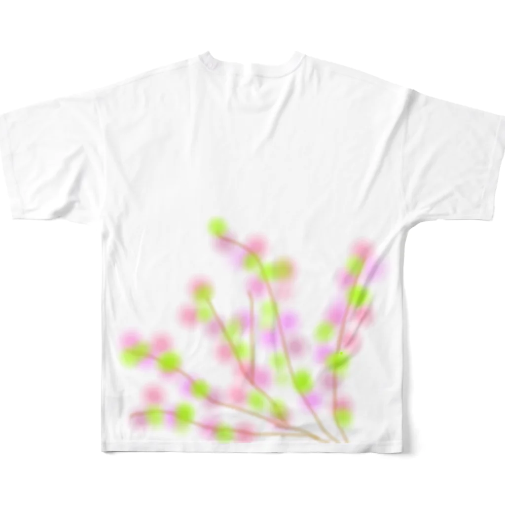 タンポポの葉桜 All-Over Print T-Shirt :back