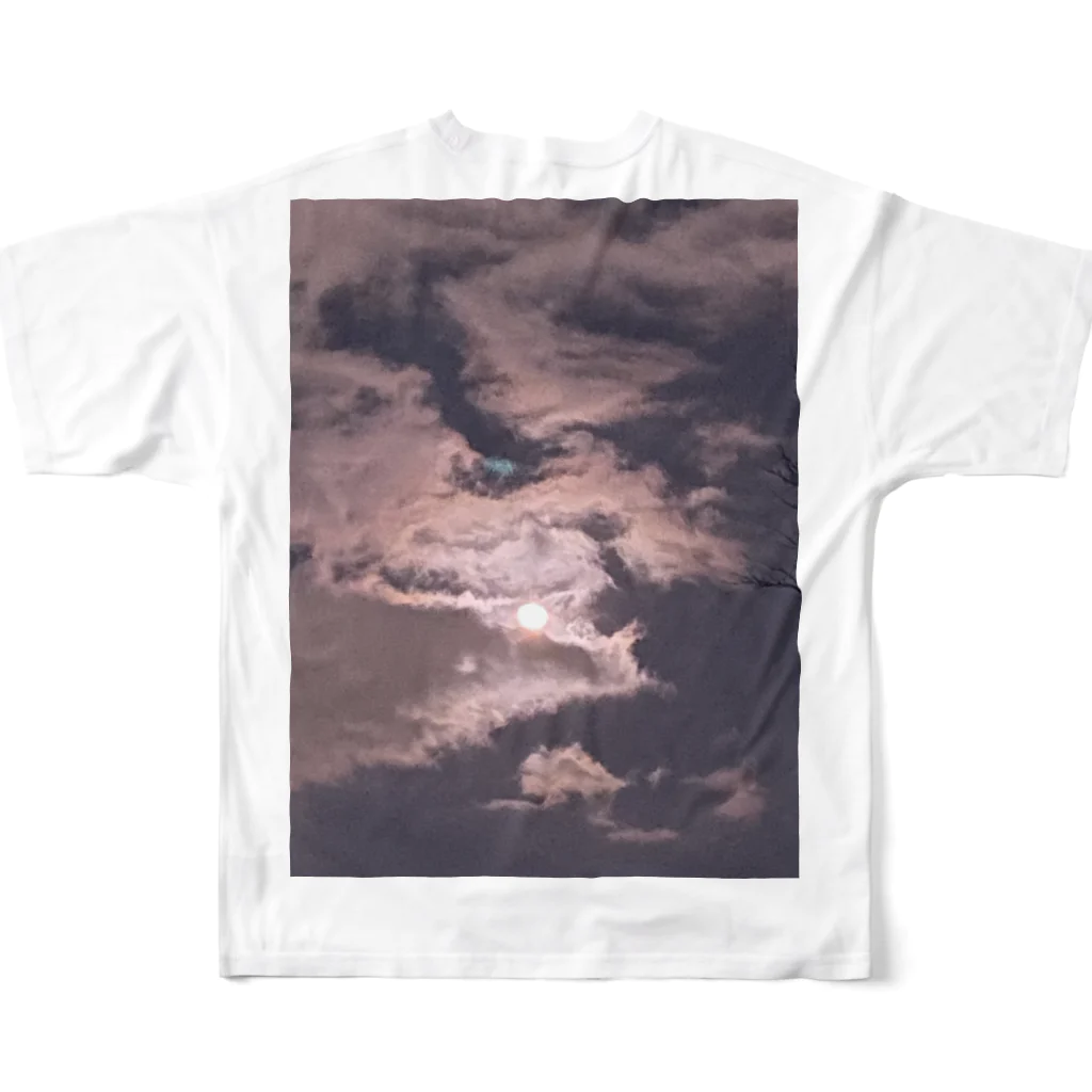 Chrisの雲と月 フルグラフィックTシャツの背面