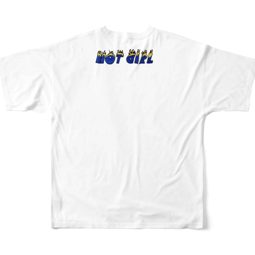 AsakaOsakaのHOT GIRL フルグラフィックTシャツの背面