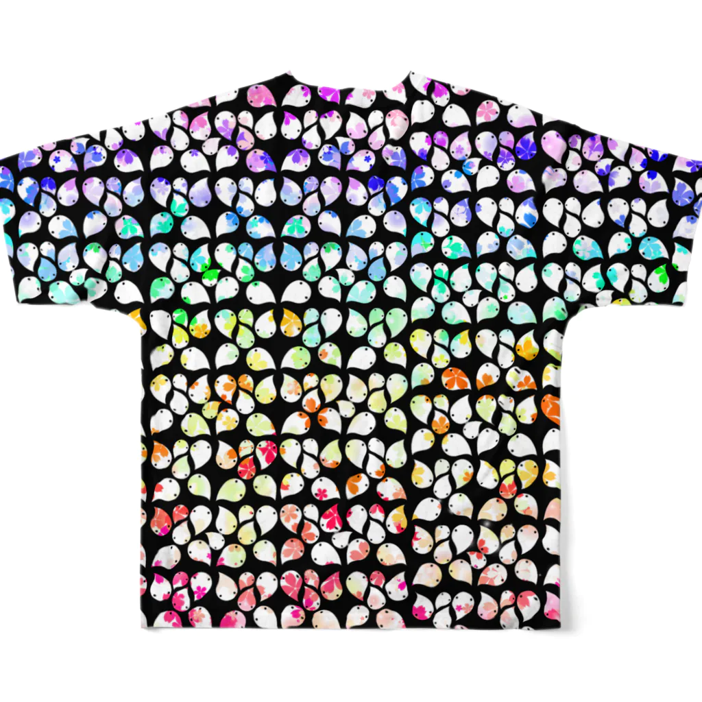 1℃⑥8〜わんど☆ろくまる屋の花咲くロクマル All-Over Print T-Shirt :back