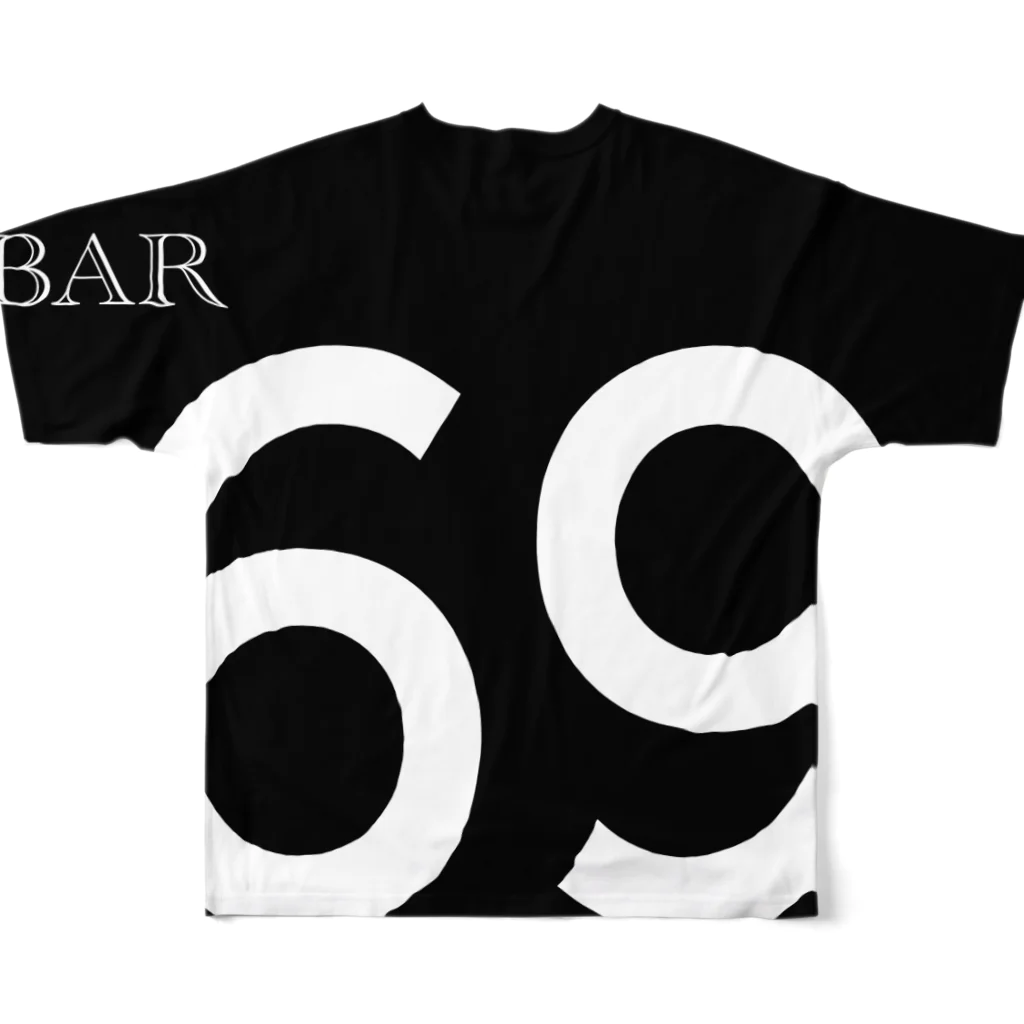 CLUB KOKUTEの熱海の夜遊びGAYBAR 69 グッズ フルグラフィックTシャツの背面