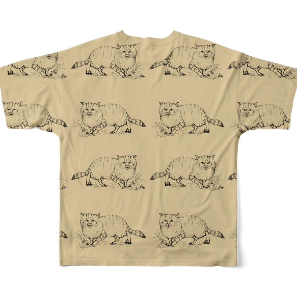 bimakoのお店のスナネコ All-Over Print T-Shirt :back