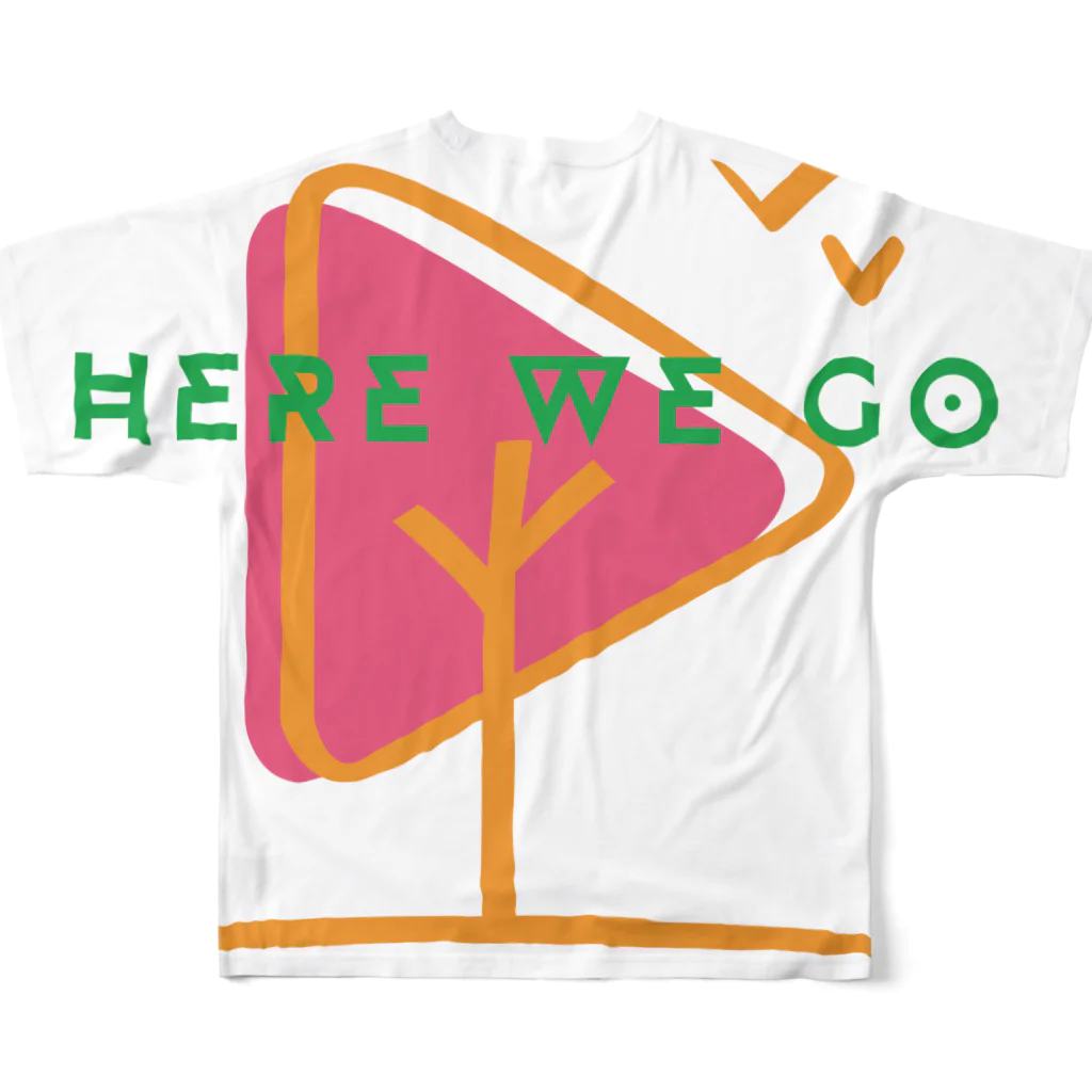 EVAchannelのHereWeGo All-Over Print T-Shirt :back