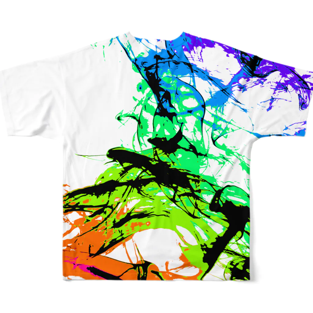 ムラマス カツユキの『ハレ、でもアメフラシ』噴射Ver. All-Over Print T-Shirt :back