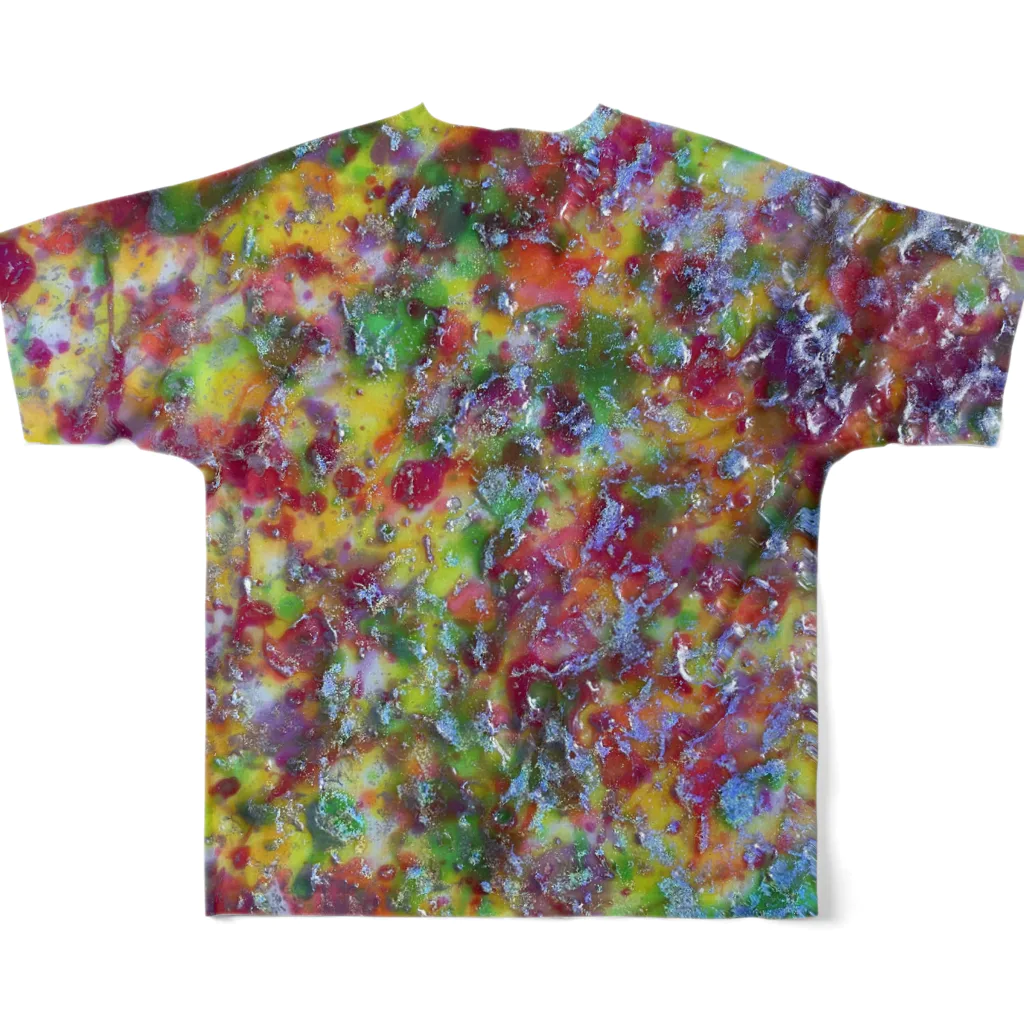でおきしりぼ子の実験室のFluorish_Colours(規定の大きさ) All-Over Print T-Shirt :back