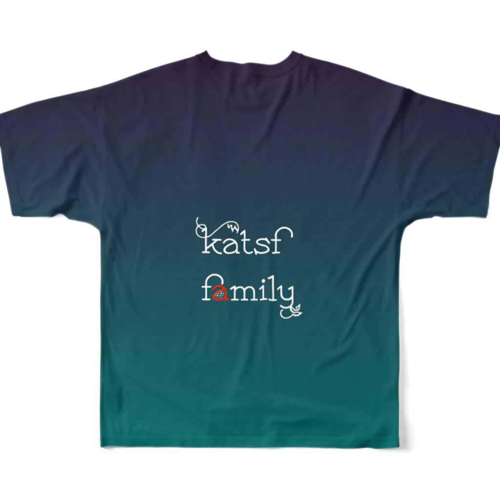 Katsf family samisamiのGO GO Cucumber フルグラフィックTシャツの背面