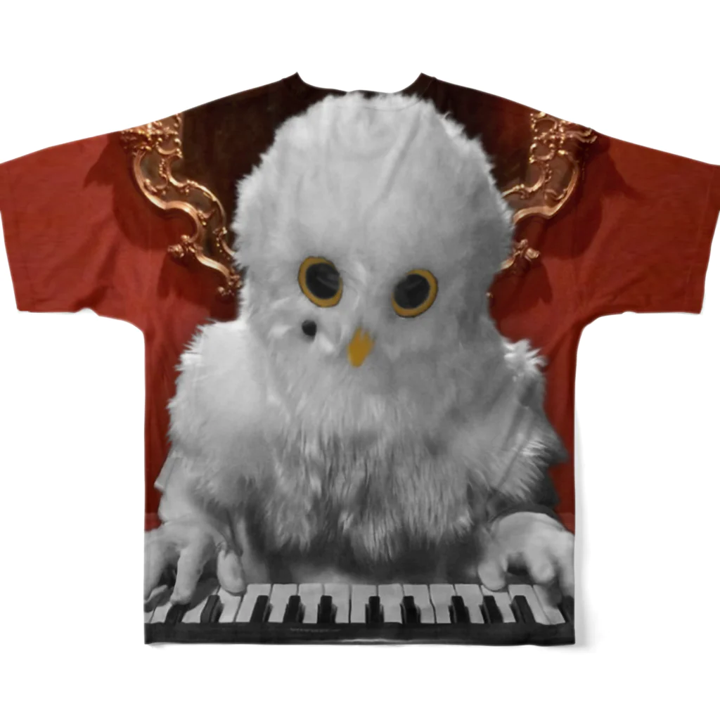 日本どうぶつの会のほくろう フルグラフィックTシャツ PIANO フルグラフィックTシャツの背面