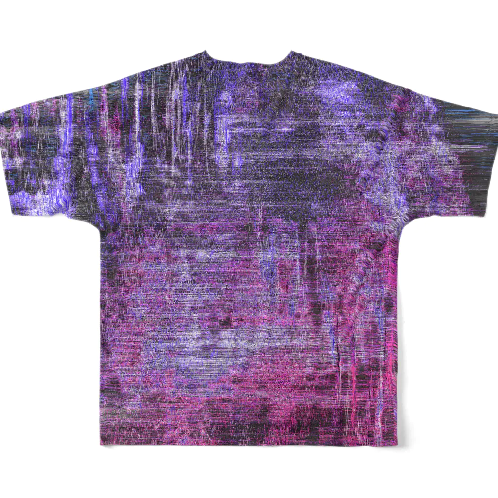 水草のPurple フルグラフィックTシャツの背面