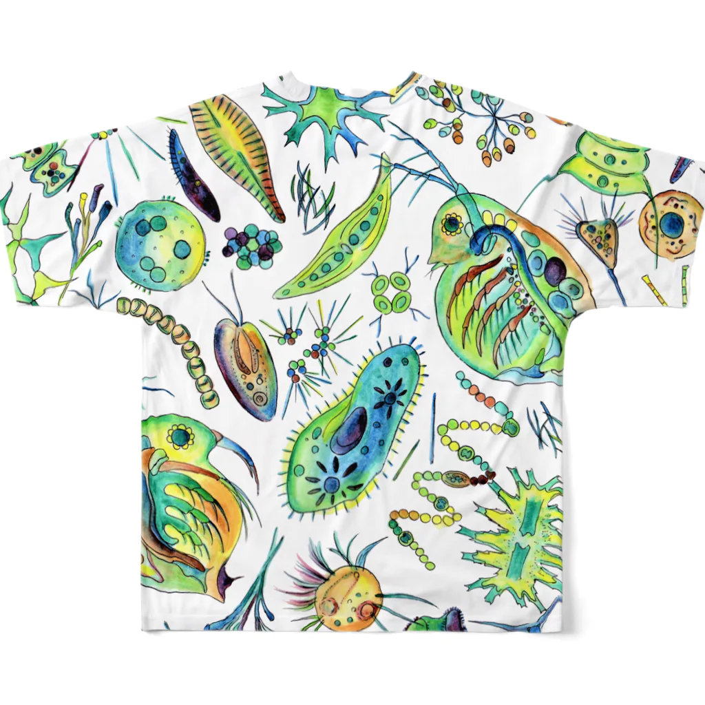 魅惑の微生物の淡水プランクトン All-Over Print T-Shirt :back